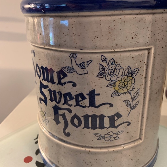 Made in Japan Vintage Home Sweet Home cookie jar~ - Picture 4 of 8